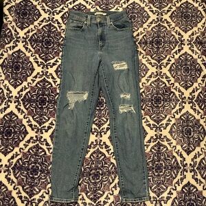 high-waisted mom jeans